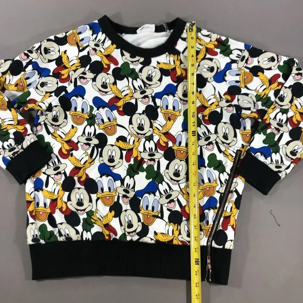 Disney Mickey and Friends Sweatshirt Cream Minnie Mouse AOP Women's One Size - Picture 5 of 8